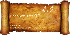 Lorencz Ottó névjegykártya
